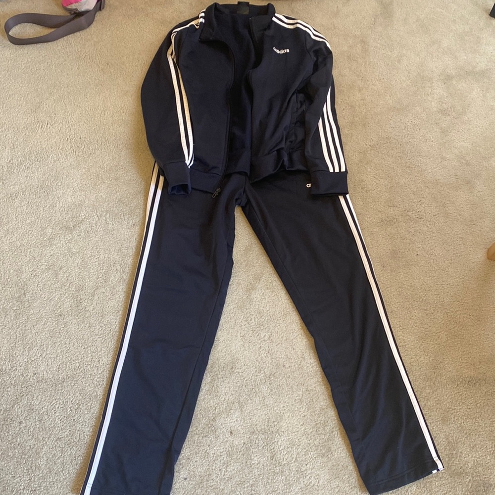 adidas Black and White Track Suit